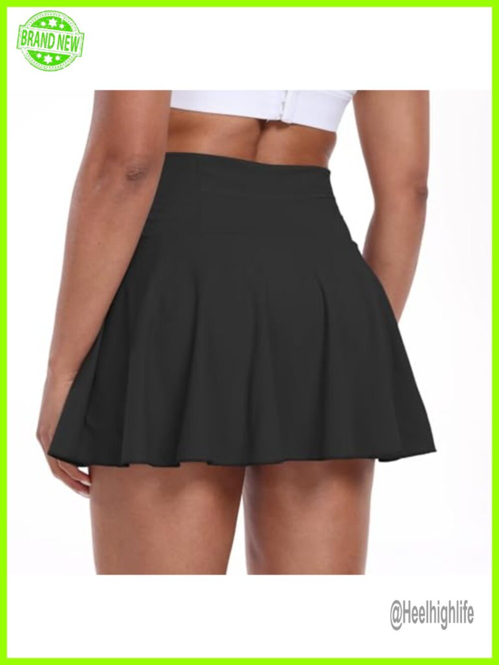 Women's Pleated Tennis Skirt with Built-in Shorts High Waisted Skort